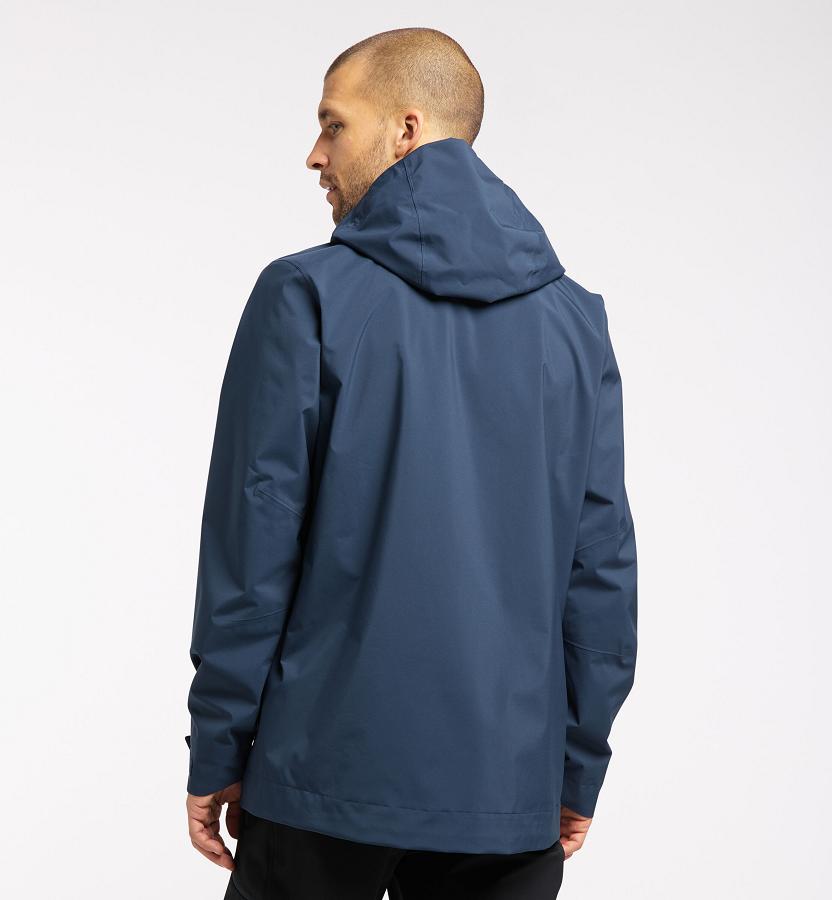 Haglöfs Mens Tjärn Waterproof Jacket Dark Blue New Zealand 62437XQSV